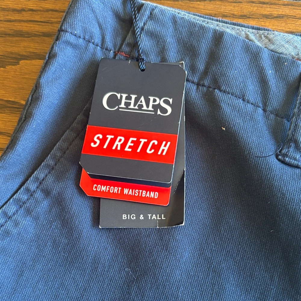 Chaps Men's Big & Tall Stretch Chinos - Blue